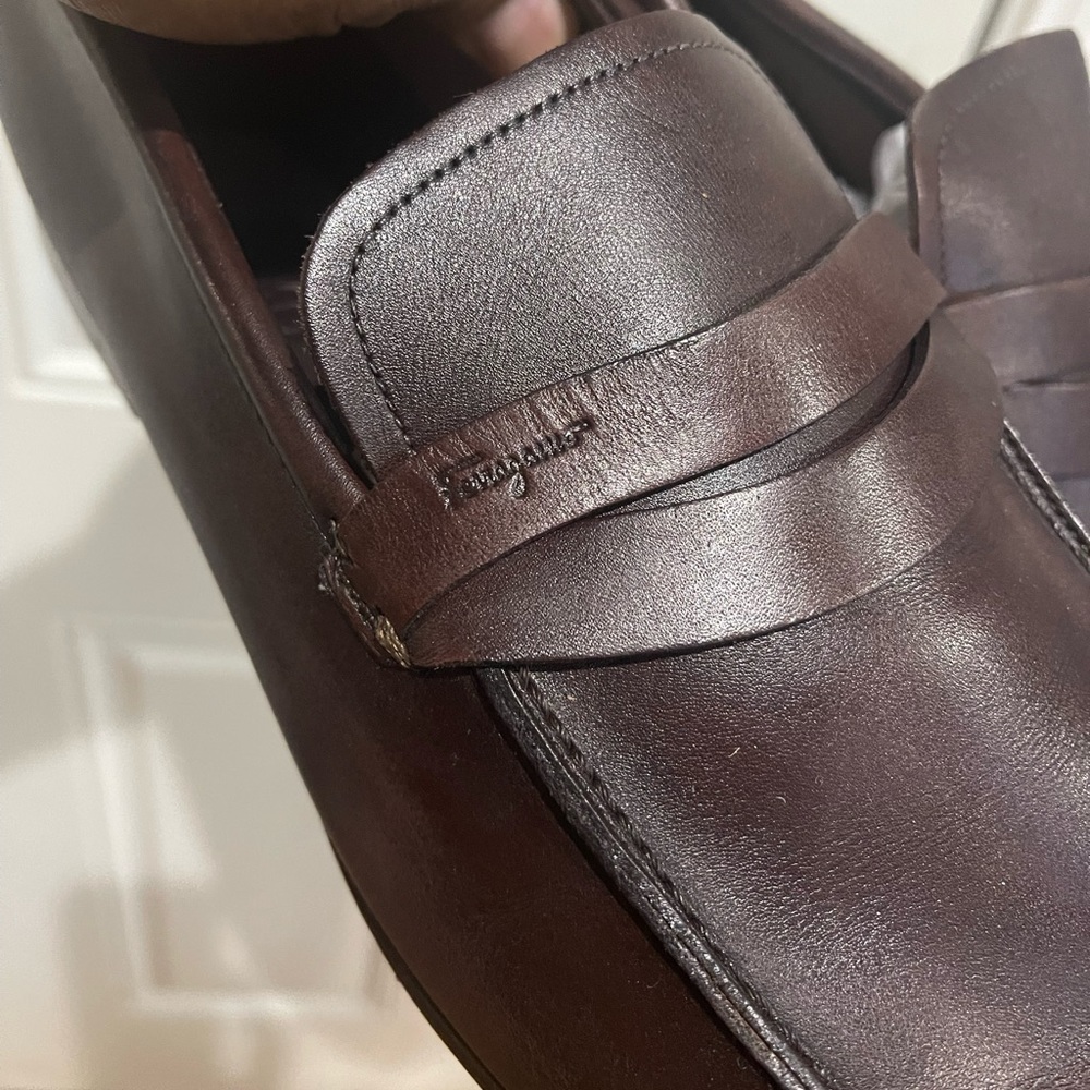 Salvatore Ferragamo Dark Brown Loafers Sz 12 D - Picture 7 of 16